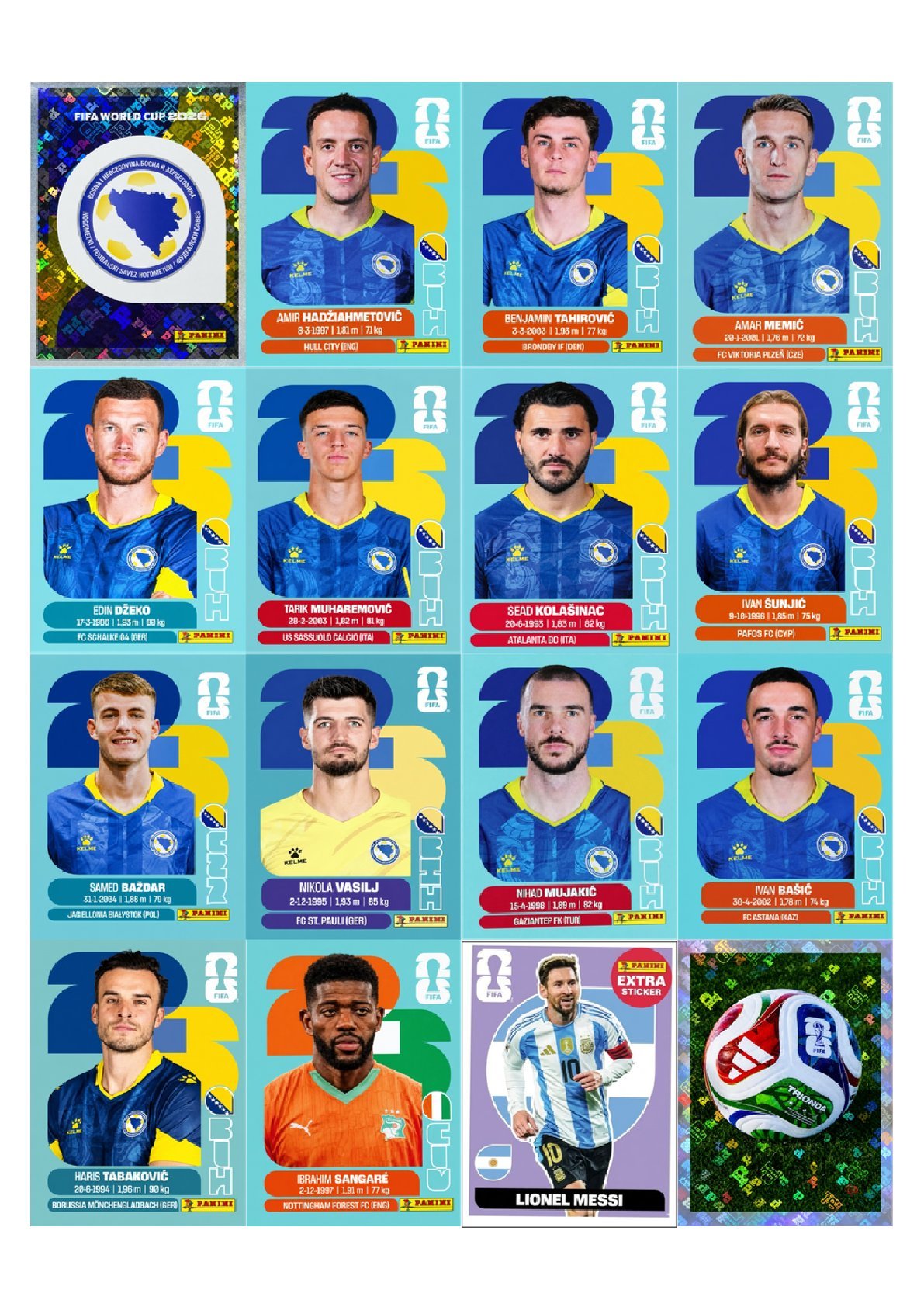 World Cup 2026 Printable Soccer Stickers PDF Bundle, 48 Teams Album, Gold & Hologram Stickers - Image 2