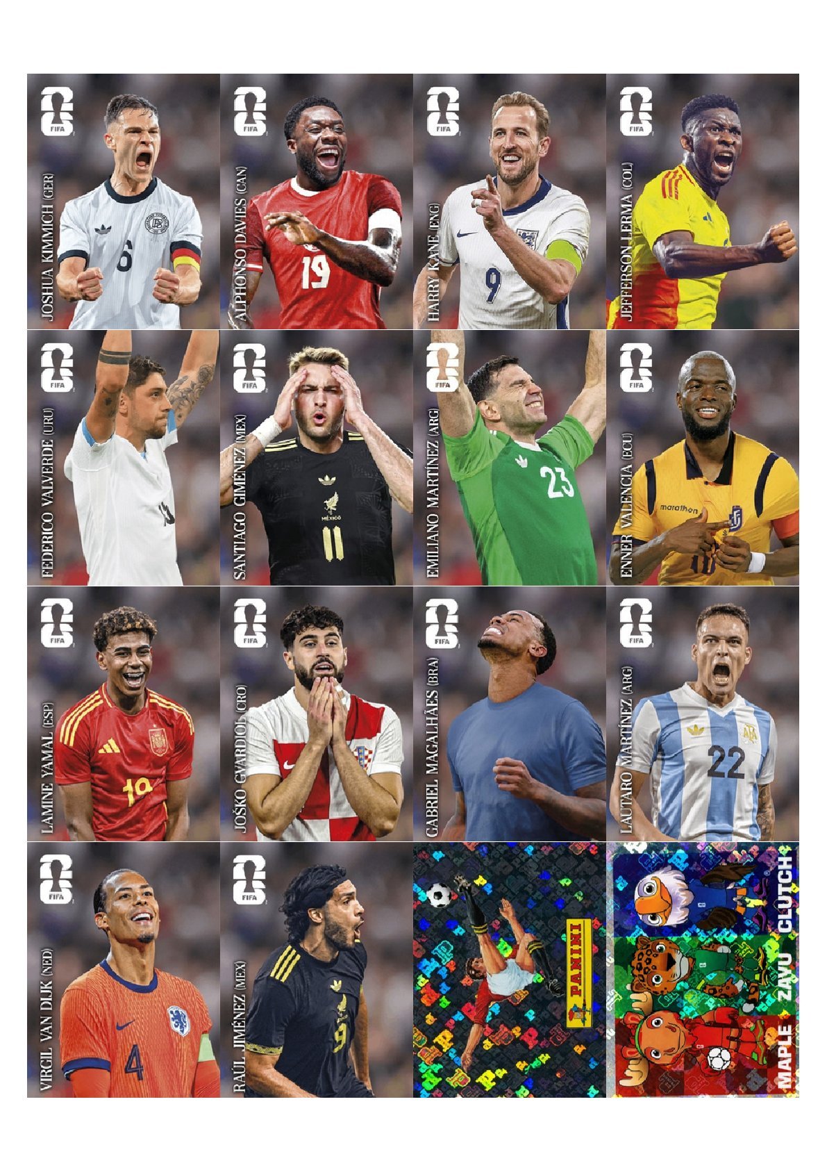World Cup 2026 Printable Soccer Stickers PDF Bundle, 48 Teams Album, Gold & Hologram Stickers - Image 6