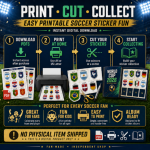 Printable Soccer Stickers – 14 Countries