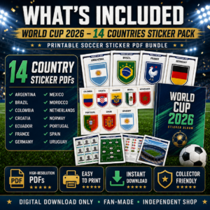 World Cup 2026 Soccer Stickers Bundle
