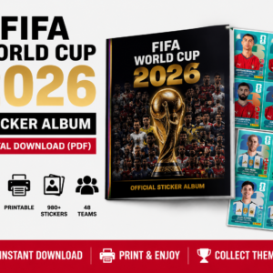 FIFA World Cup 2026 Stickers – 980+ Football Sticker Collection | 48 Teams + Bonus Gold